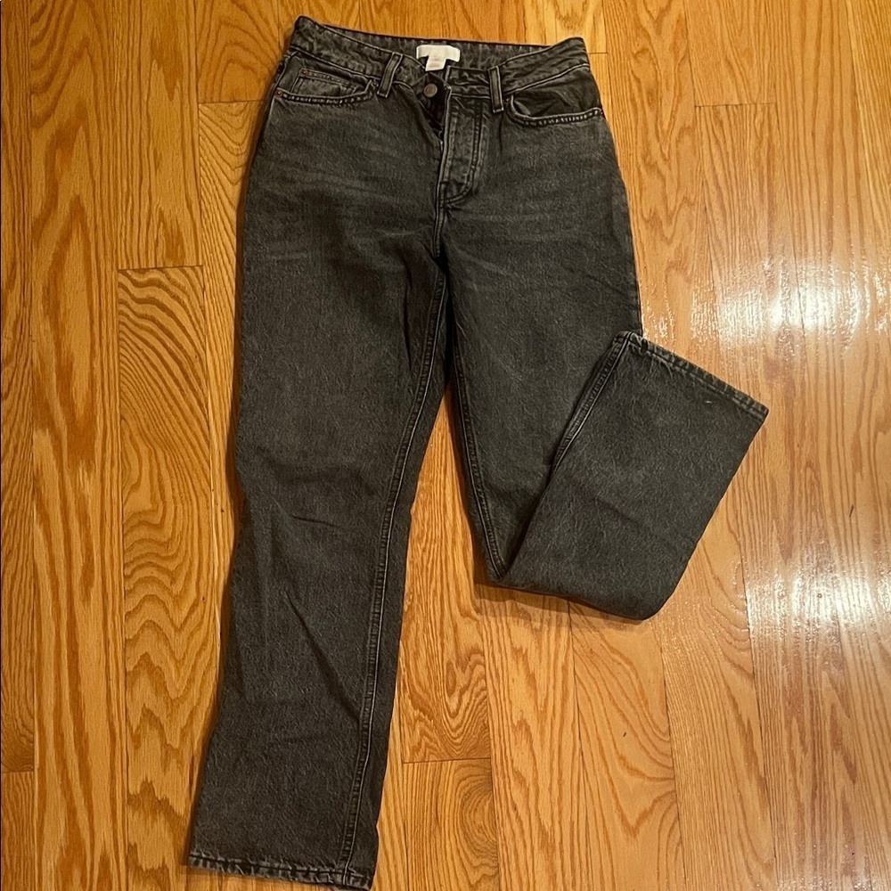 H&M women’s Dark Gray Straight Jeans